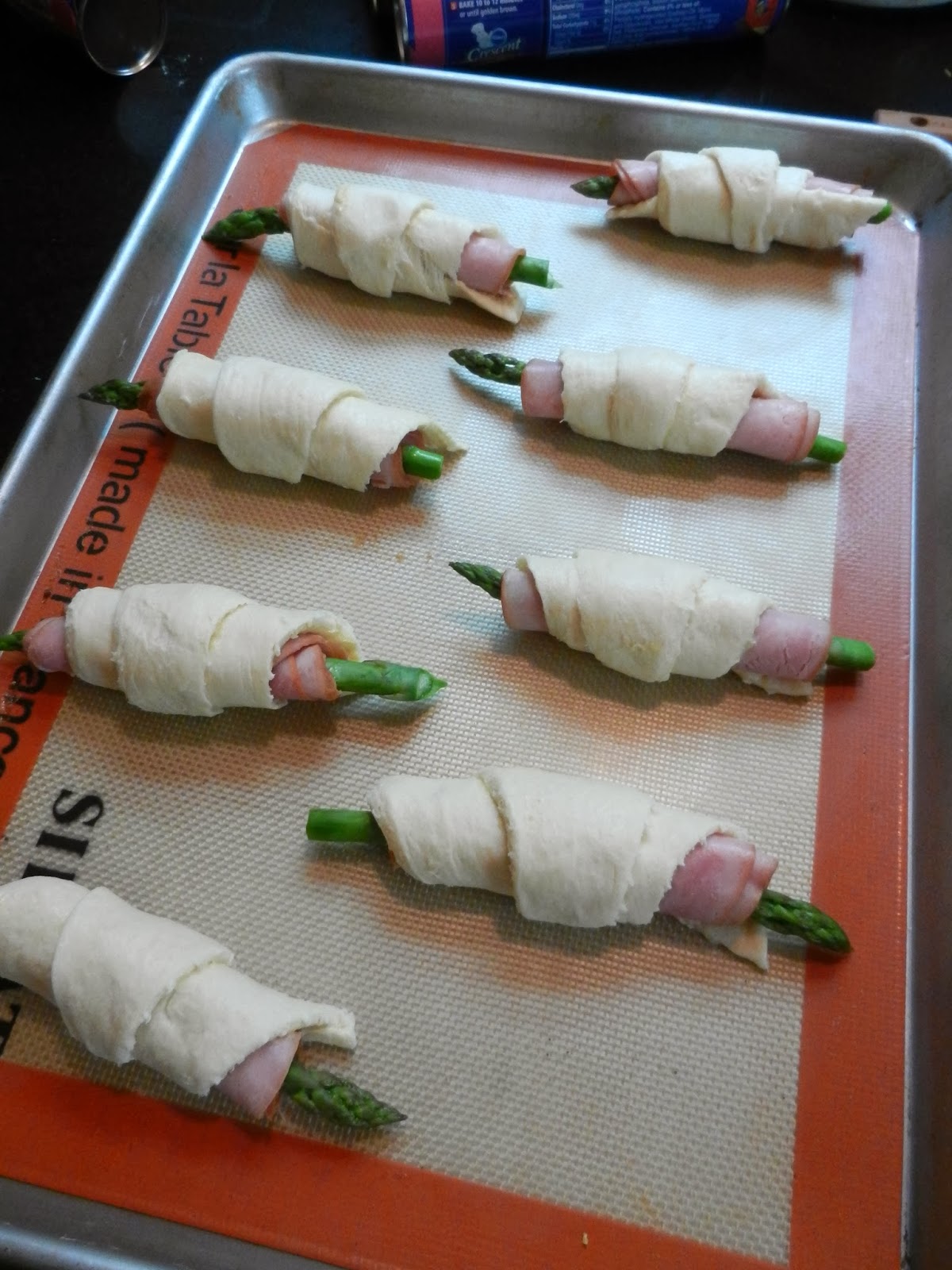 I'll Bake It, You Eat It Dijon, Ham and Asparagus Roll Ups