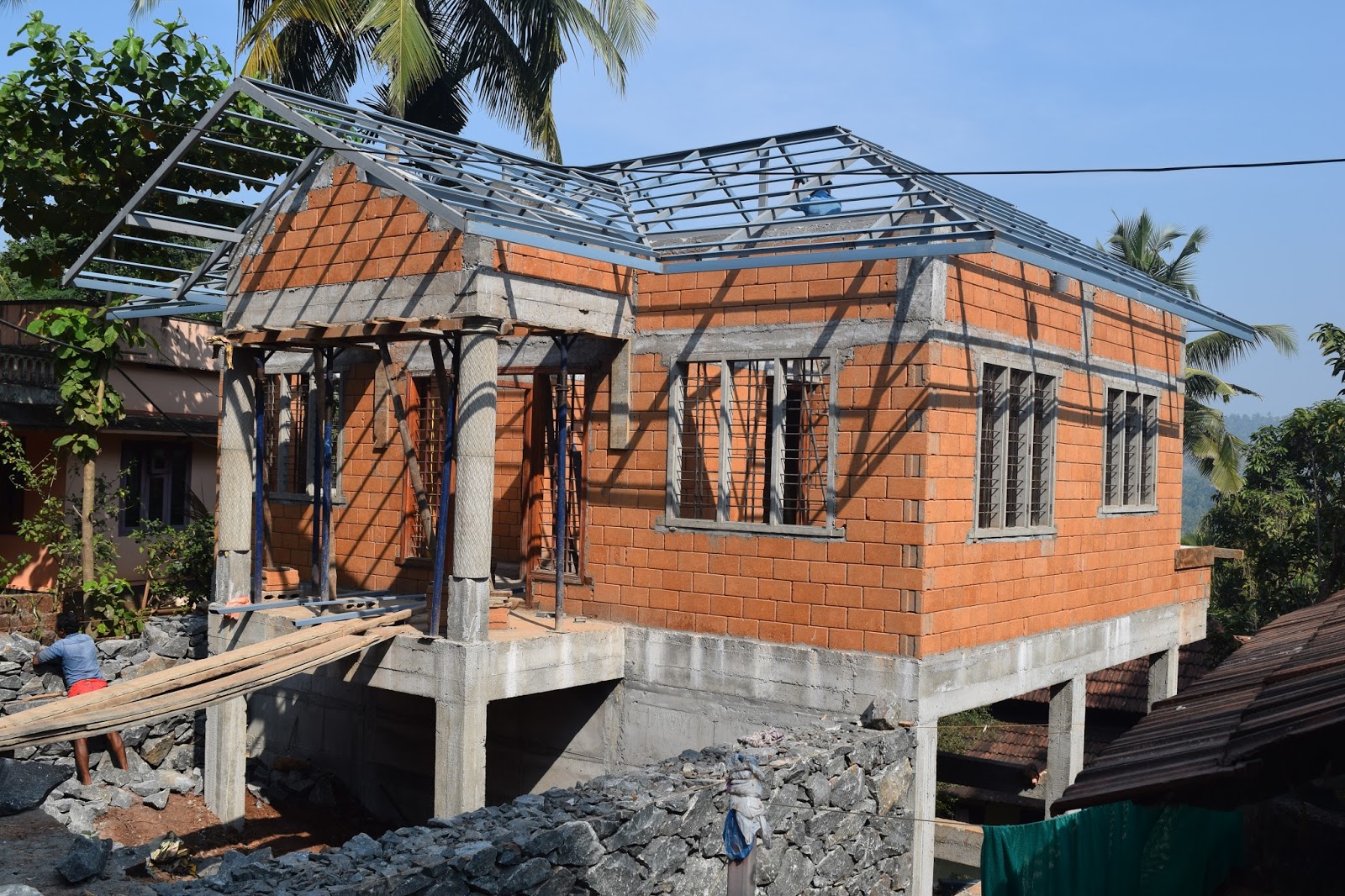 Low Cost House Work On Progress BUILDING DESIGNERS