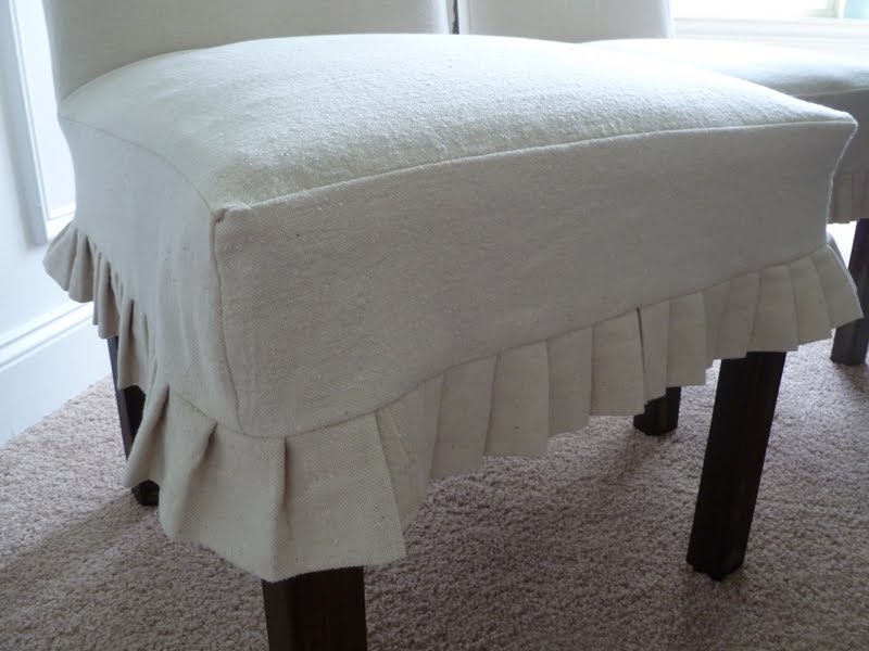 Only From Scratch Slipcovered Parsons Chairs for the Dining Room