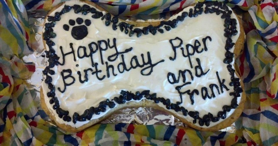 Frosting Fran Dog Birthday Cake Made In Foil Bone Shaped Pan