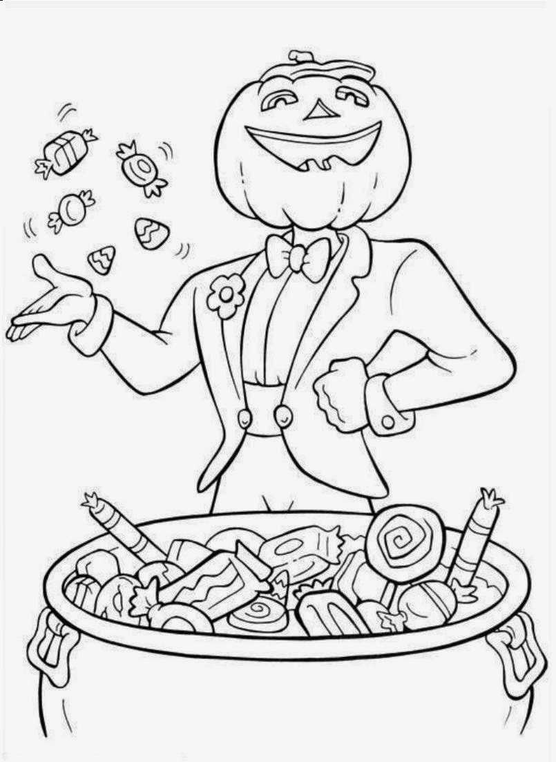 Free Printable Halloween Candy Coloring Pages