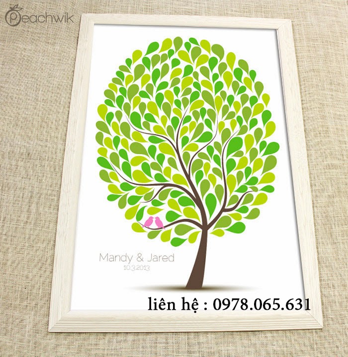 tranh in vân tay tranh in dấu vân tay ngày cưới