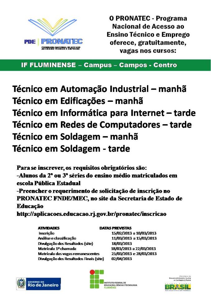 PEA-OGX | Pesca Artesanal | Bacia de Campos: IFF de Campos abre