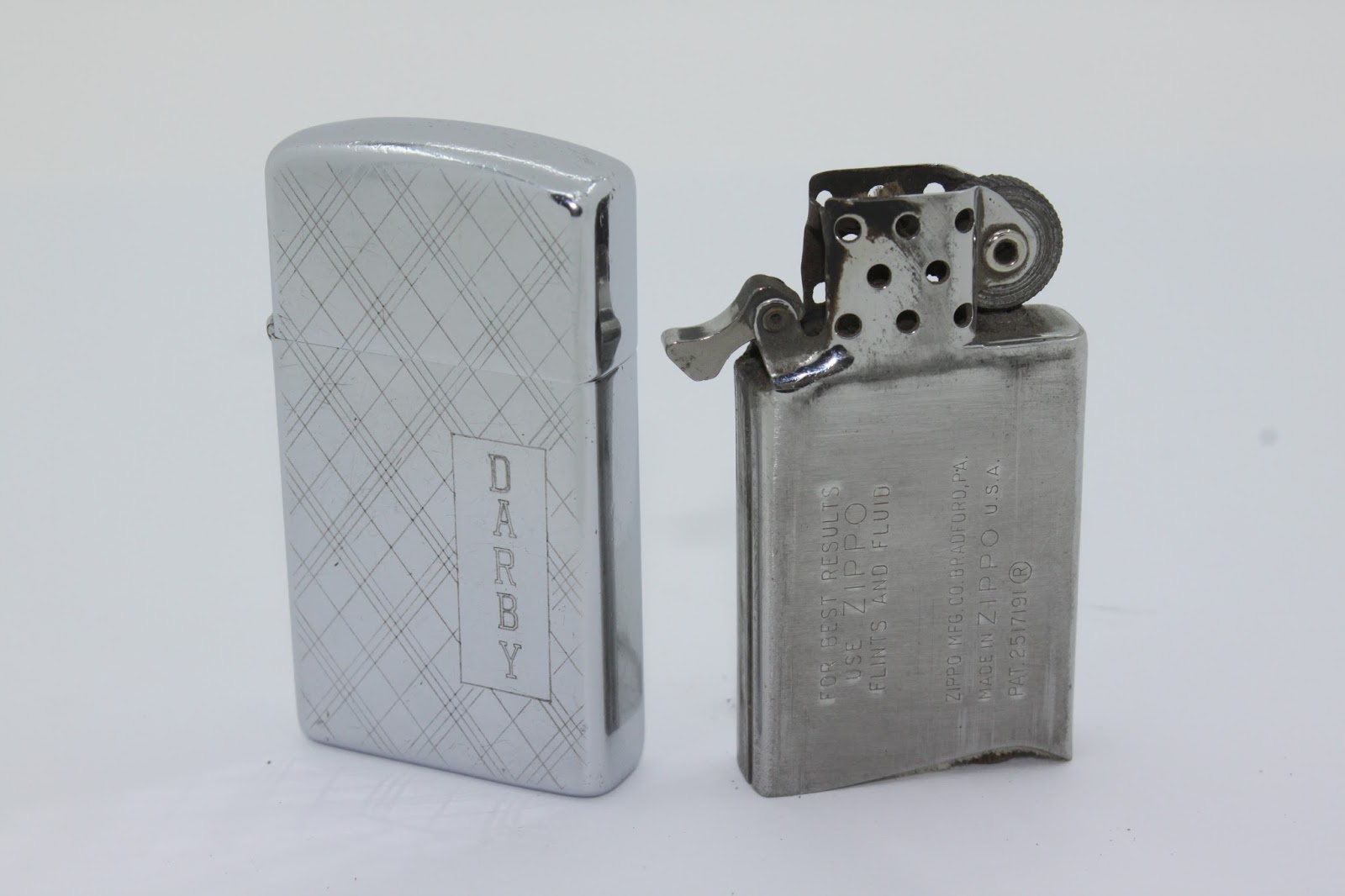 ziq ZIPPO collections ORIGINAL ZIPPO SLIM LIGHTER YEAR 1960 CODE 4005