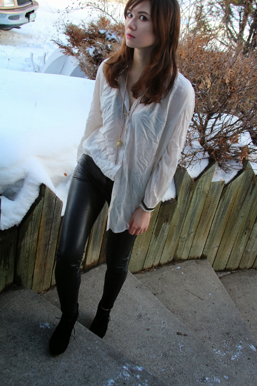 H&M, Wilfred Free, leather pants, Aritzia, Steven Madden