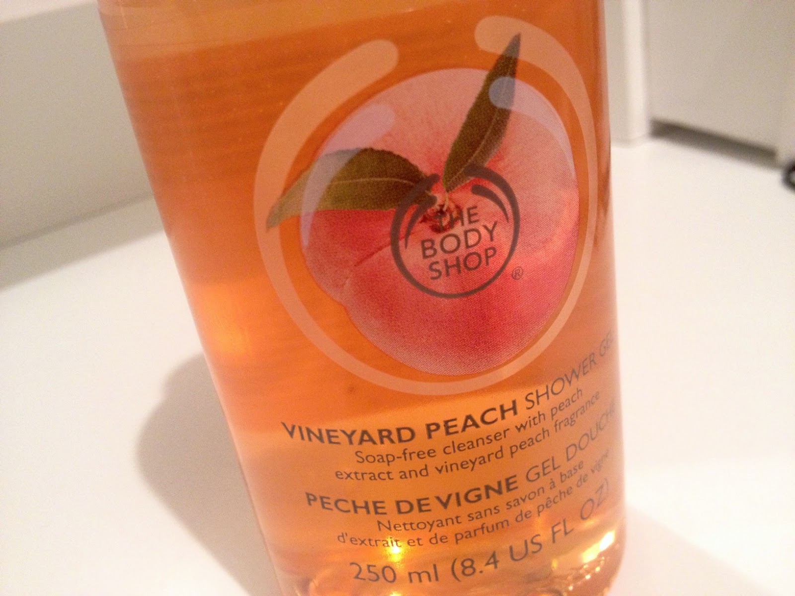 Body Shop Vineyard Peach Shower Gel. Dalry Rose Blog