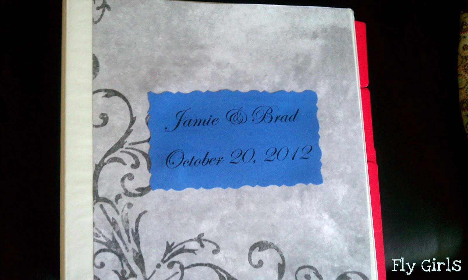 wedding binder cover page