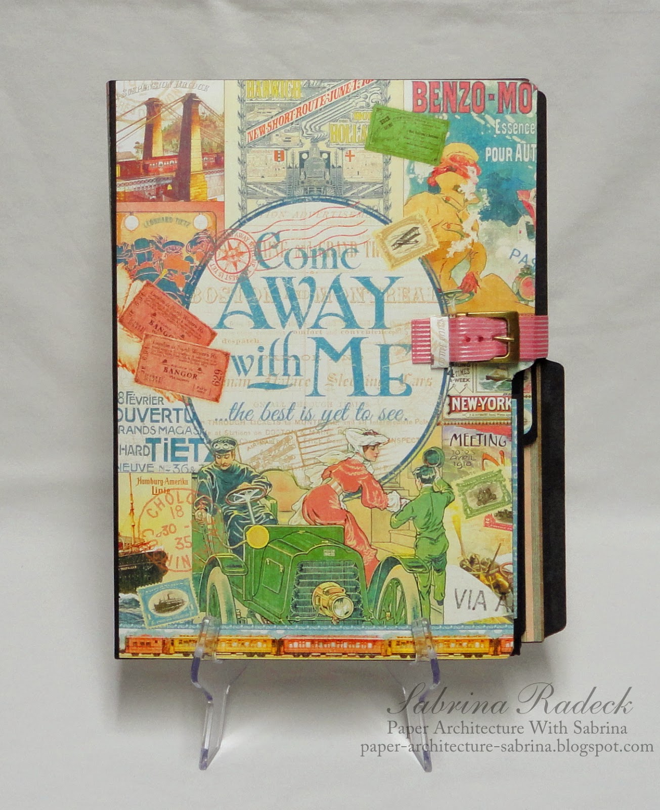 Travel File Folder Folio Come Away With Me Aspiring to Creativity
