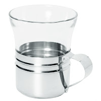 Pahar pentru ceai 'Duralex' sticla cu suport din otel inoxidabil  - Ø 75x(H)90 mm 20 cl