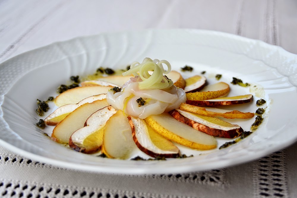 POVERIMABELLIEBUONI CARPACCIO DI PORCINI E PERE AL PESTO DI NEPITELLA
