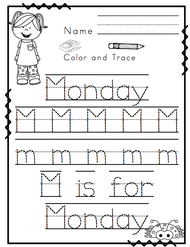 Days of the Week Printable ~ Preschool Printables