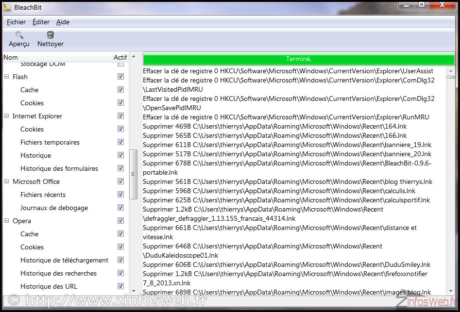 TUTO_BleachBit le nettoyeur gratuit et obstiné de vos PC Zinfos