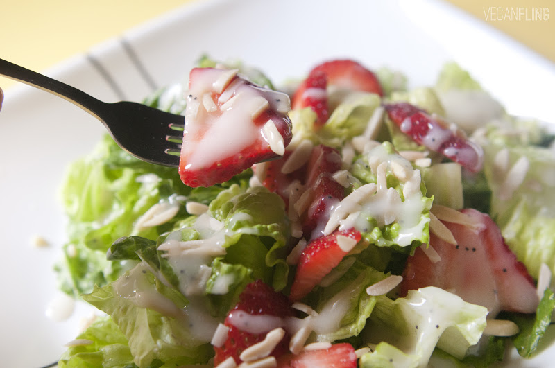 VeganFling Strawberry Poppy Seed Salad