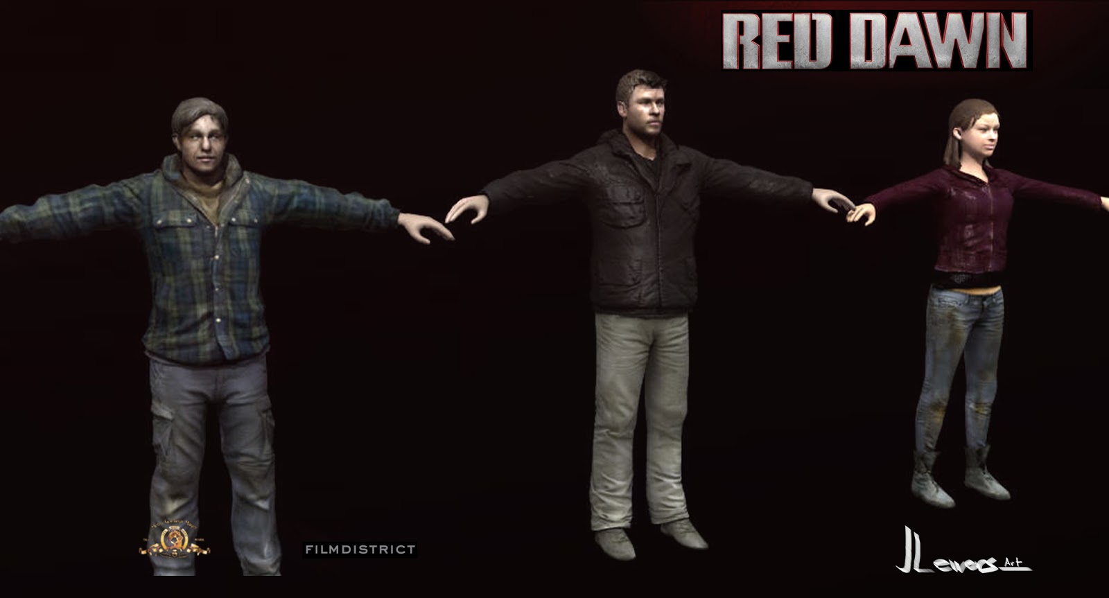 Justin Lewers Art: Red Dawn 2012 art