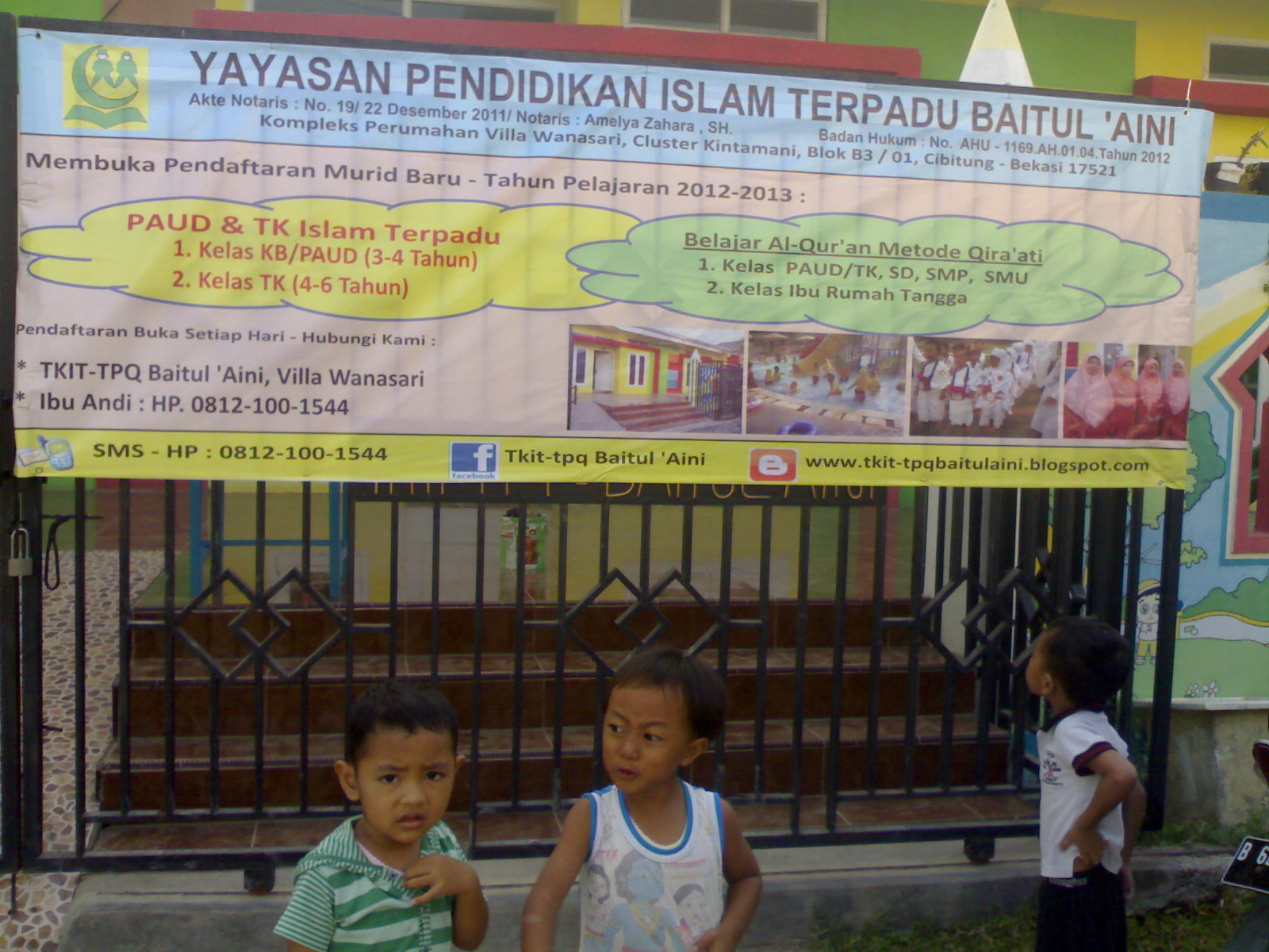 TKIT-TPQ BAITUL 'AINI: Foto Pemasangan Spanduk Penerimaan ...