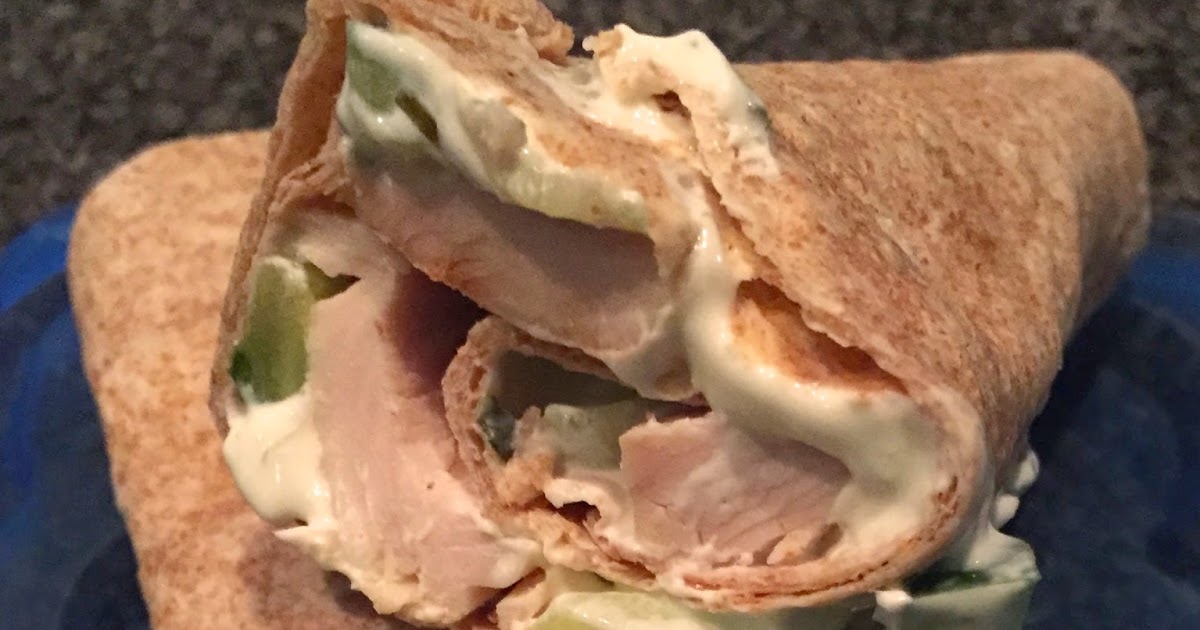 Savory Sweet and Satisfying Turkey Cucumber Cream Cheese Wrap
