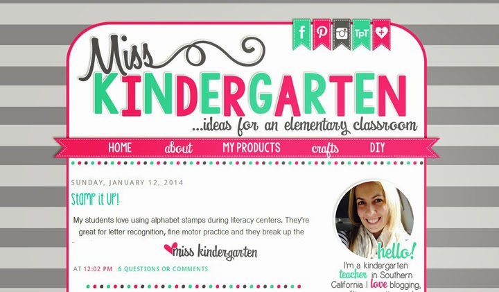 Miss Kindergarten | blog design | Designs By Kassie
