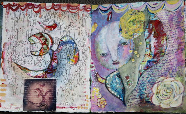 Galia Alena, art journal, journalling, mixed media, journal pages