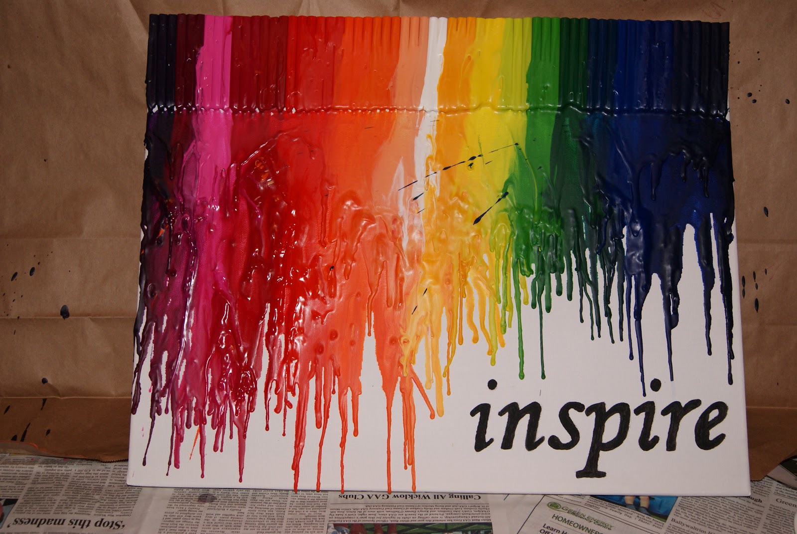 Being Inspired Day 12 Melted Crayon Art