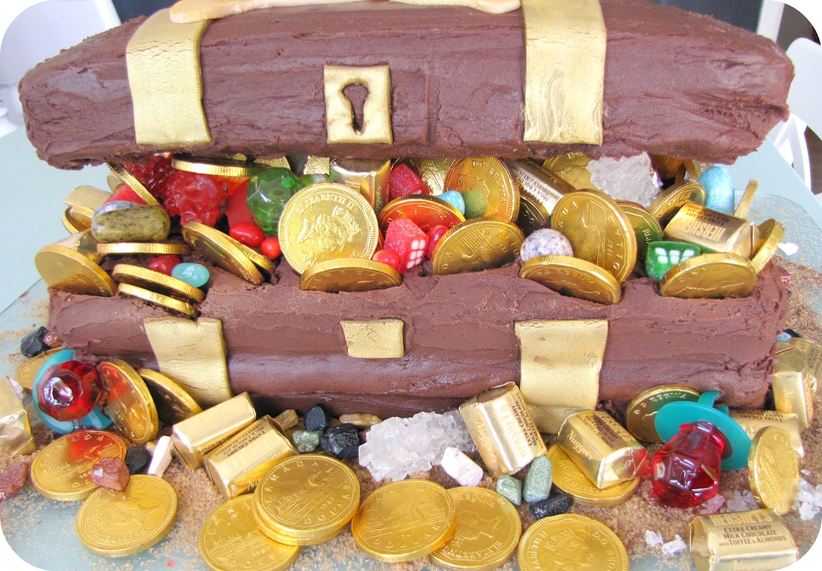 My House of Giggles Captain Hook Pirate Party......the Treasure Chest Cake