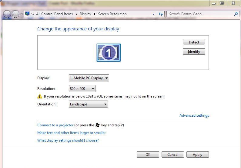 Learning's Fun! VGA Input on LCD TV Displays "Not Supported"