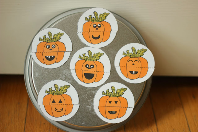 Magnet Pumpkin Mix and Match Busy Bag Activity for Toddlers