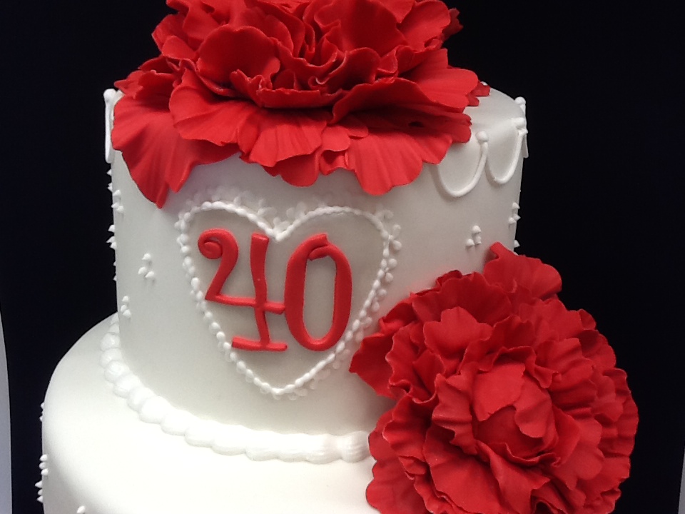 Tartas Noelia Tarta 40 aniversario de bodas