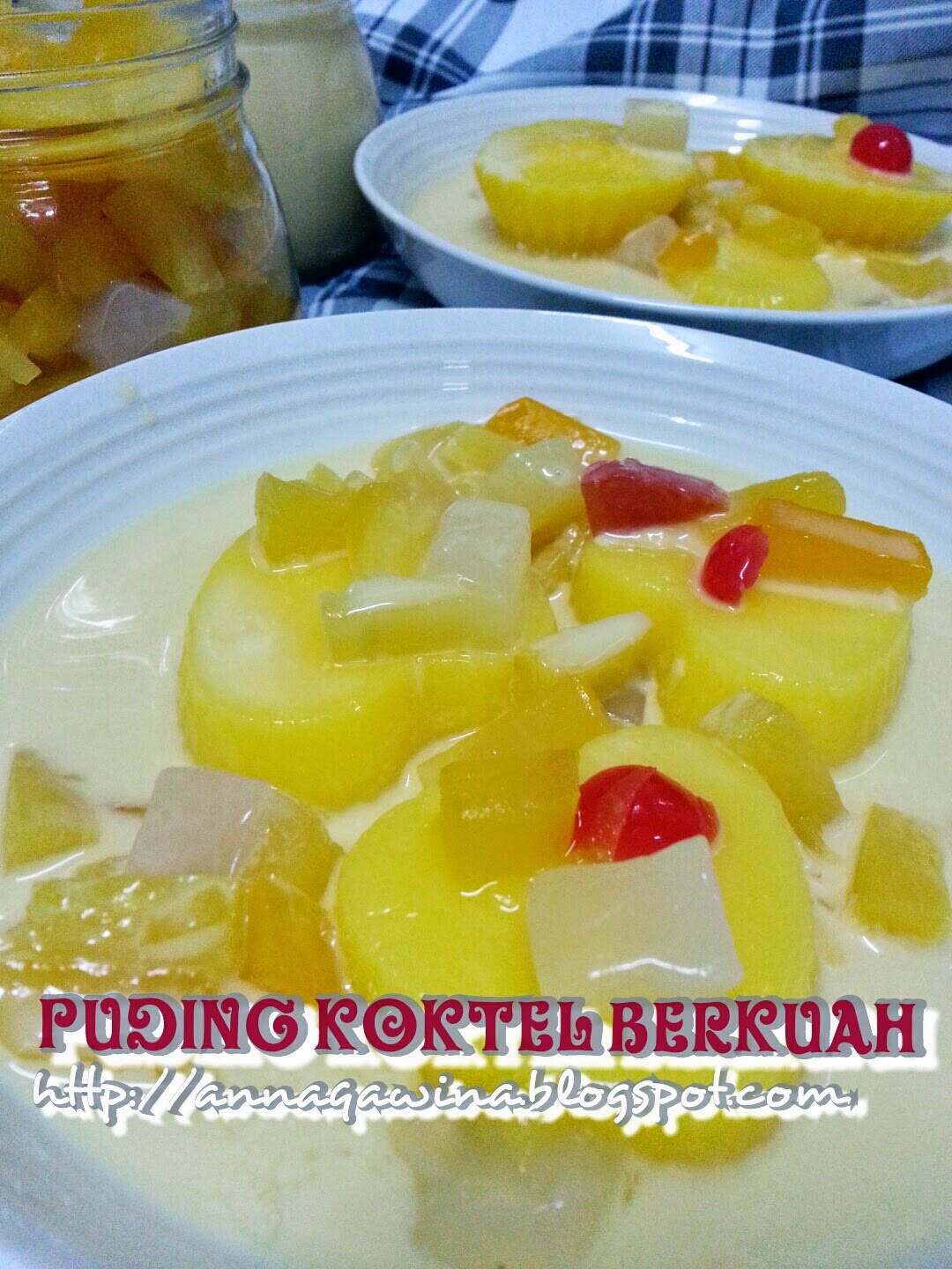 Puding buah berkuah