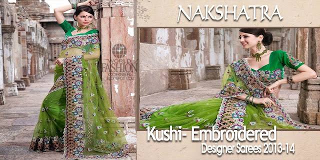 Nakshatra Kushi- Embroidered Sarees 2013-14