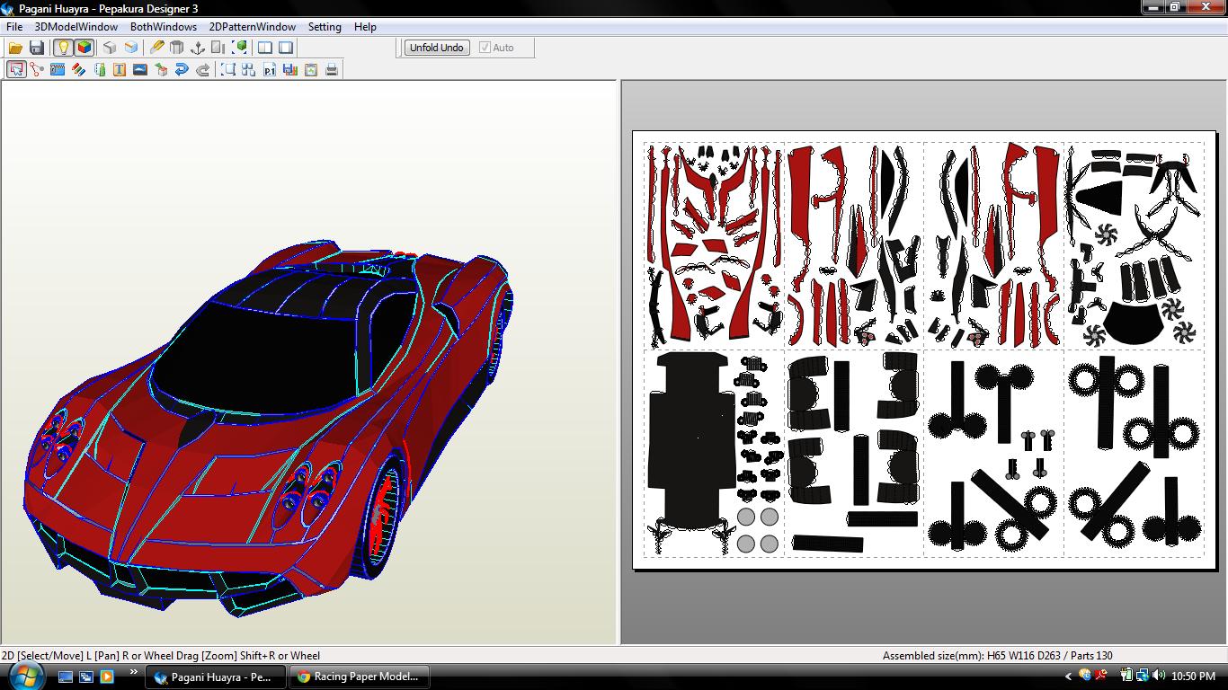 pagani zonda papercraft paper models t pagani zonda