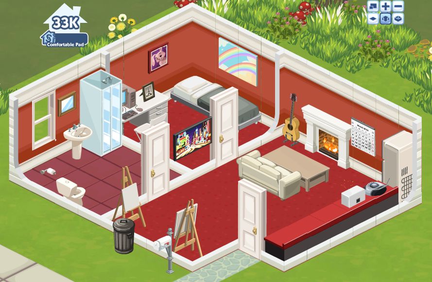 Sims Social Room Design