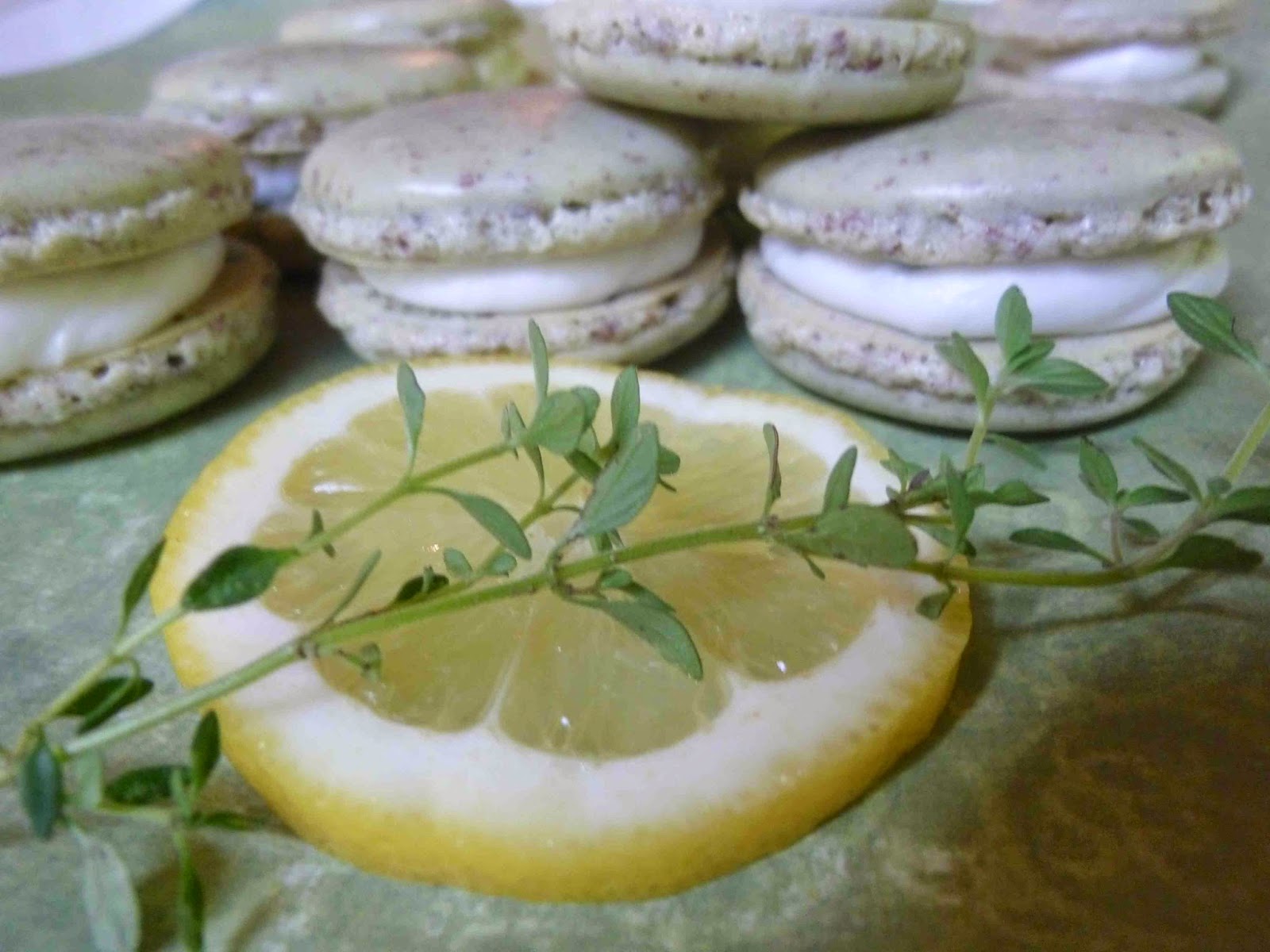 Macaron Monday Thyme French Macarons with Lemon Thyme Buttercream Diary of a Mad Hausfrau