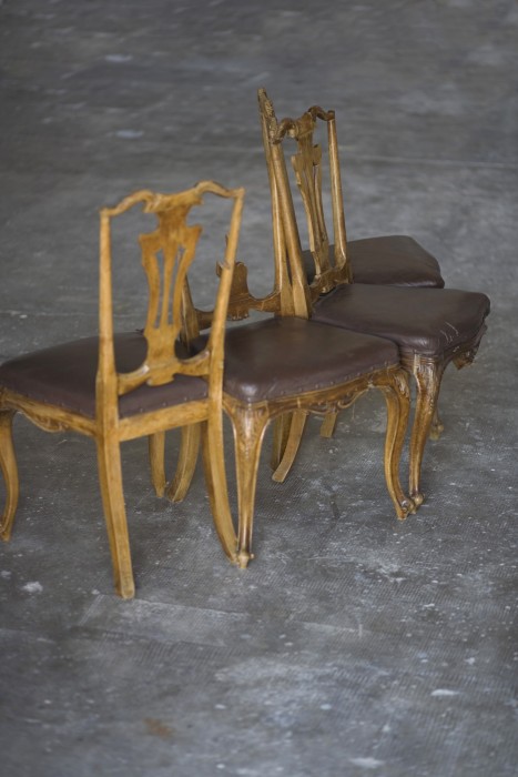 broken vintage chairs