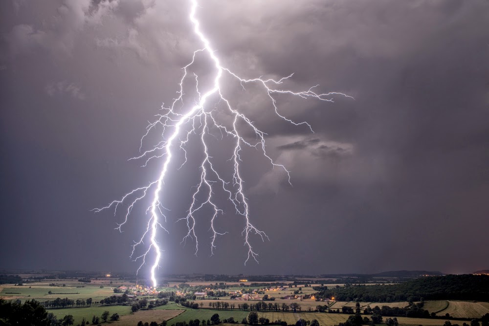 Dangerous Power of Nature Spectacular Lightning Strike