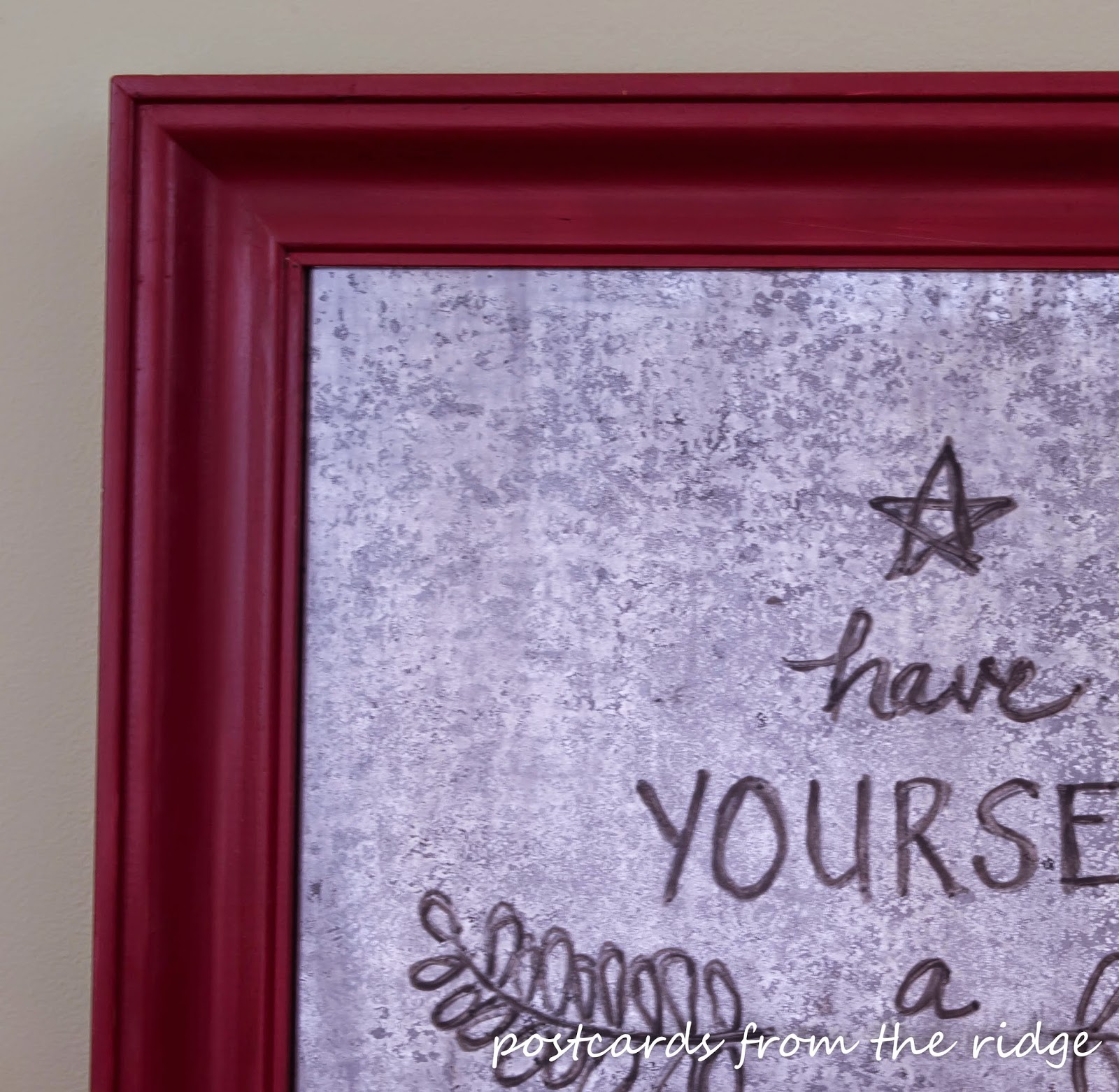 Pottery BarnInspired Mercury Glass Holiday Wall Art Postcards from the Ridge