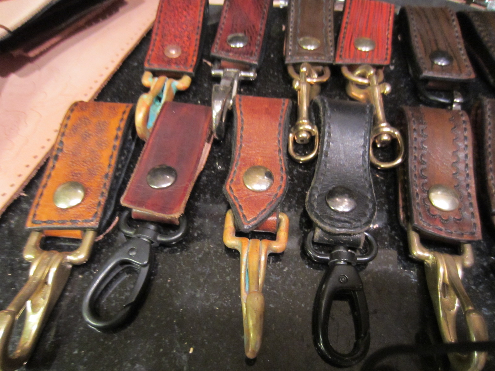 misfitmoto leather belt loop key fob thingys