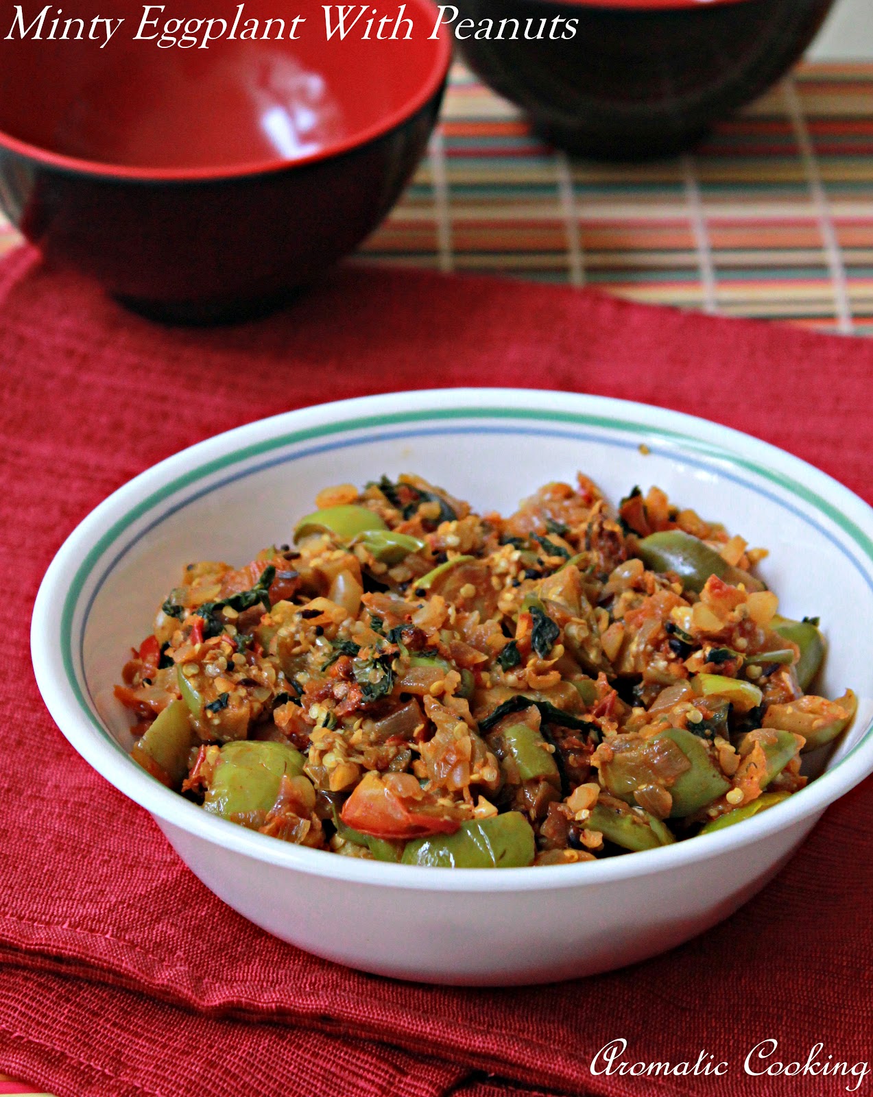 Aromatic Cooking Minty Eggplant With Peanuts