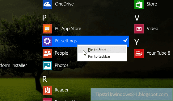 pin pc settings to start screen pin pc settings to start screen