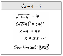 Worksheets Solving Radical Equations openalgebra com solving radical equations solve