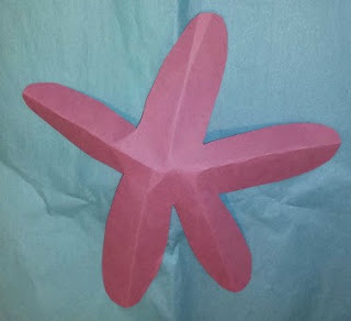 pink paper starfish