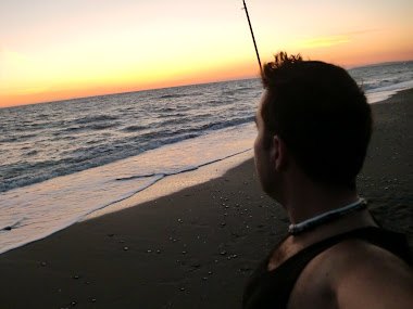 Surfcasting al tramonto