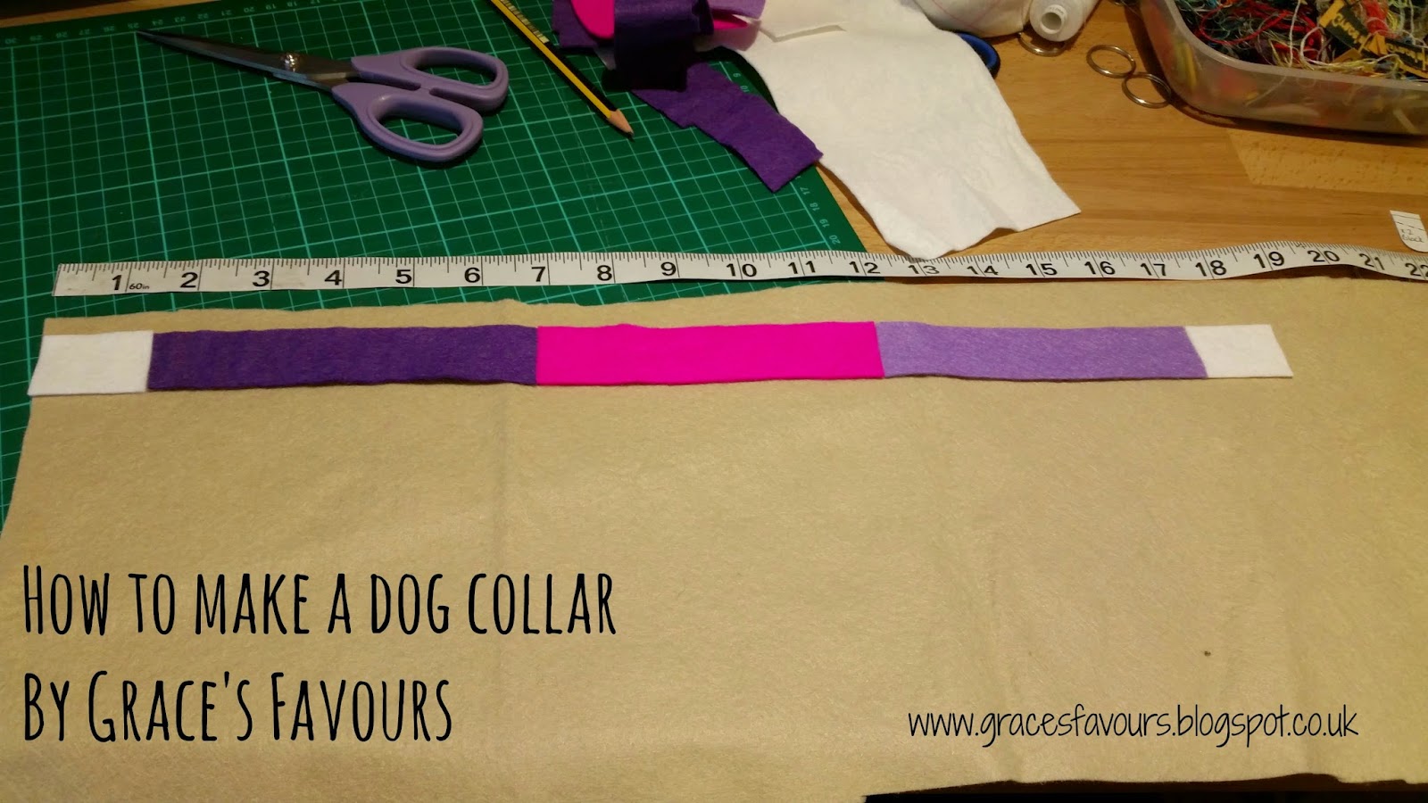 Grace's Favours Craft Adventures How To Make a DIY Dog Collar Tutorial