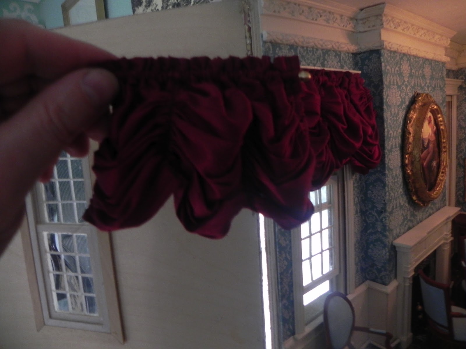 Merriman Park Red Silk Balloon Shades