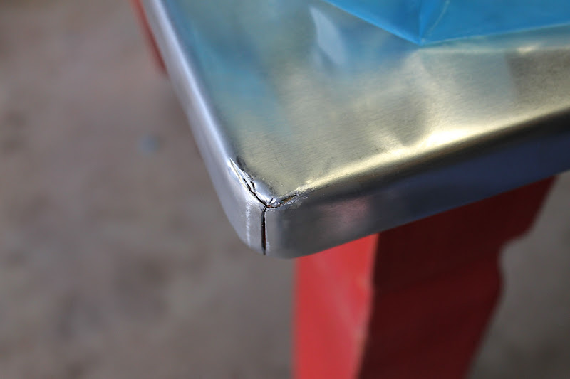 VanHook & Co. Topping a table with zinc sheet metal