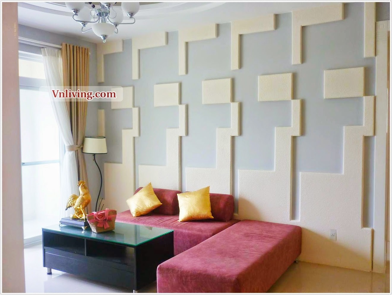 Unique living room Riverside Residence apartment for lease 2 bedrooms