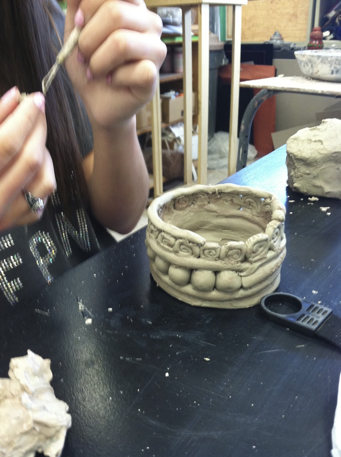 Per. 6 Basic Sculpture and Ceramics Glaze Test Tiles, Memory Boxes