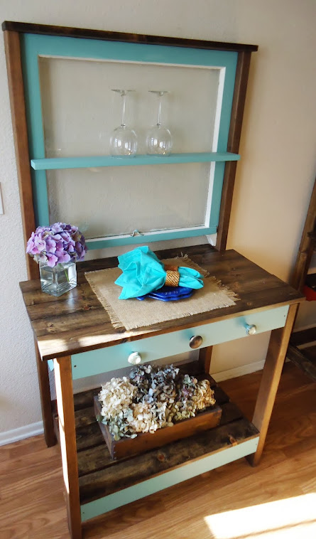 Vintage Window Accent Table - SOLD