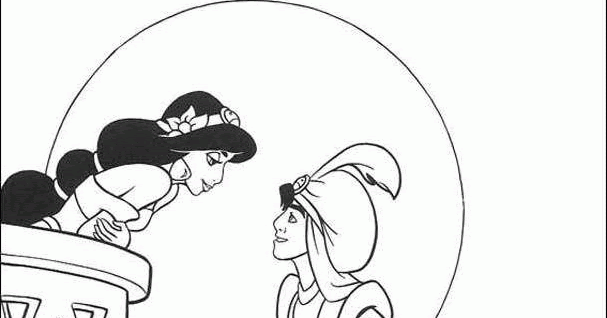 Kids Page: - Aladdin and Jasmine Coloring Pages