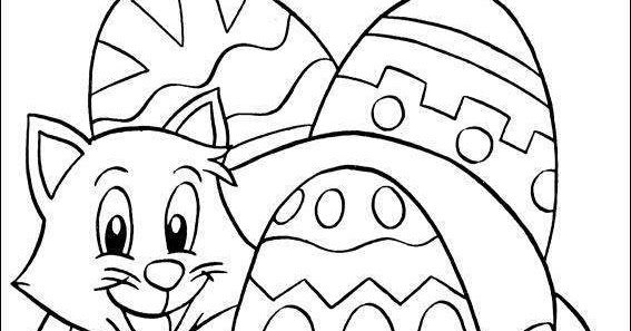 Printable Coloring Pages: Easter Cats Coloring Pages