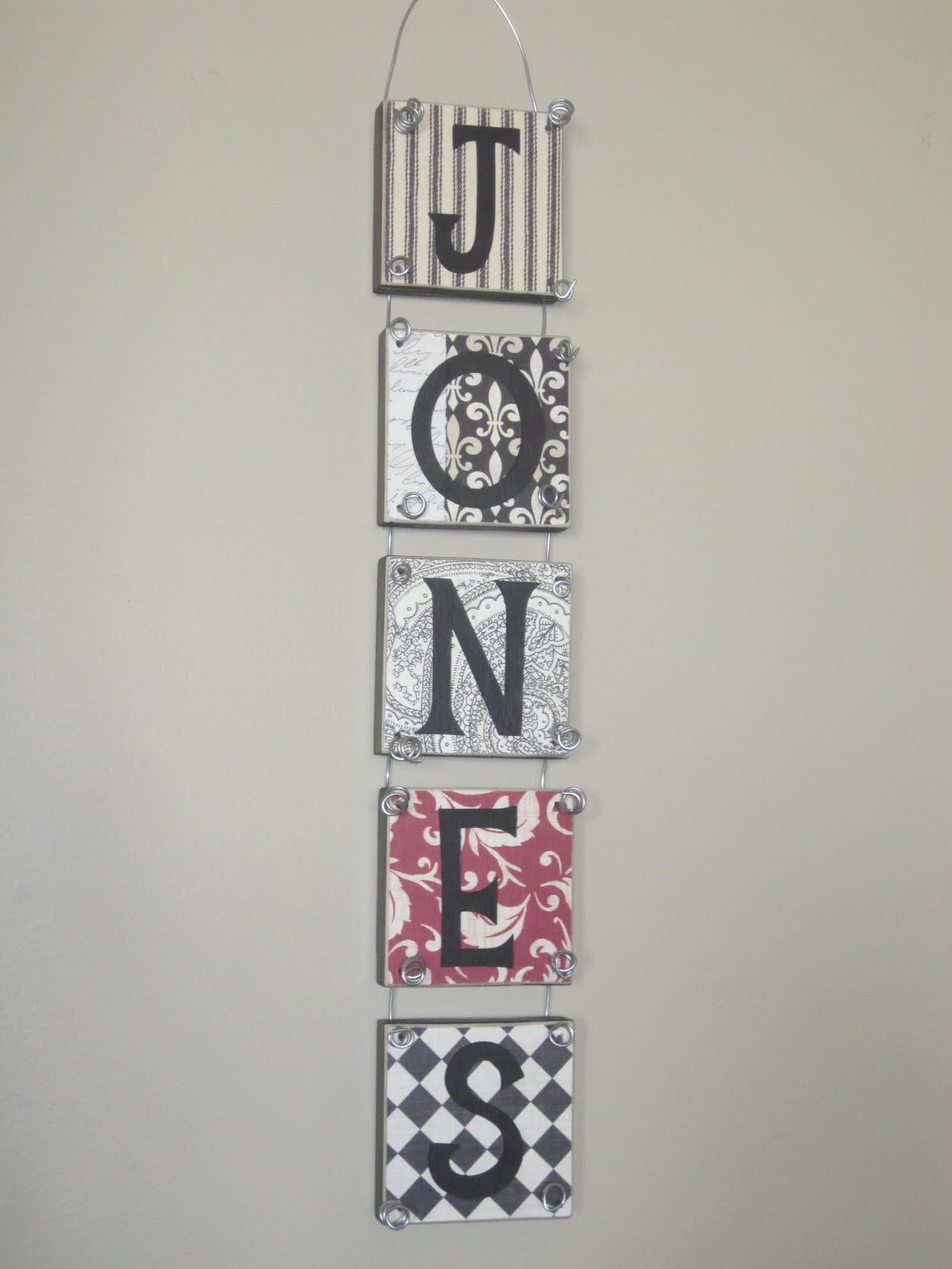 Simply Said Design Personalized Wall Hanging Wood Block Letters, Words